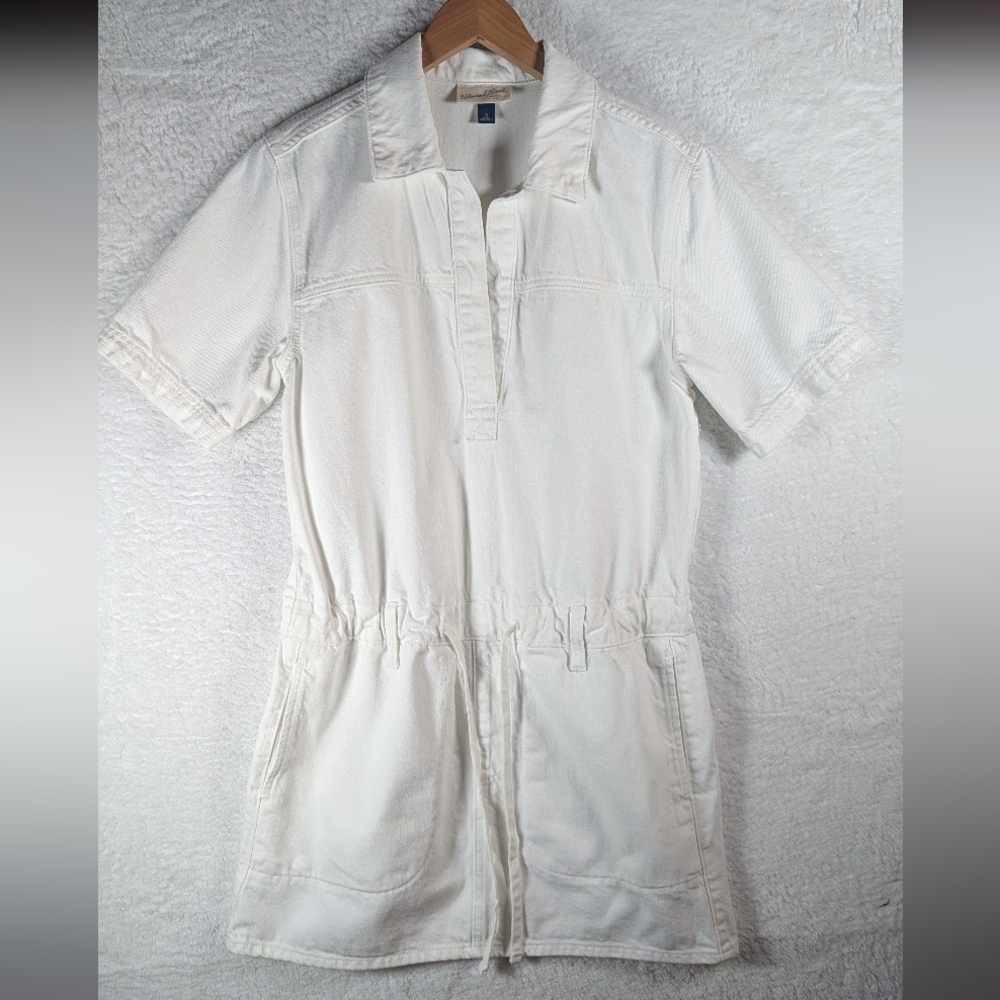338-Universal Thread Denim White Midi Dress